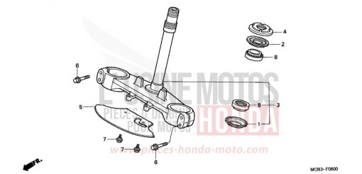 TIGE DE DIRECTION XL650VY de 2000